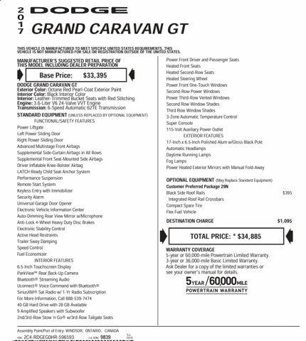 2017 Dodge Grand Caravan GT